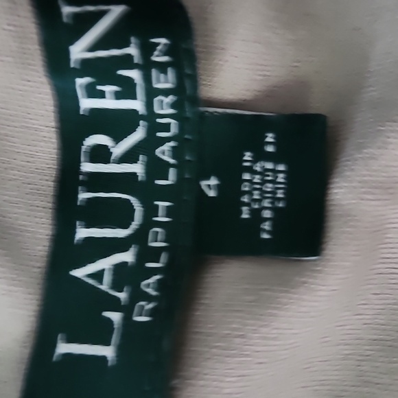 Lauren by Ralph Lauren straight dress size 4 metallic champagne color lined - Picture 6 of 13